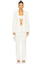 view 5 of 5 Camille Satin Blazer in Cream