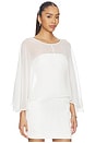 view 2 of 4 Edwina Chiffon Cape in Cream