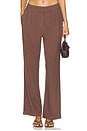 view 1 of 6 Macie Linen Trouser in Brown