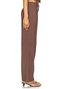 view 3 of 6 Macie Linen Trouser in Brown