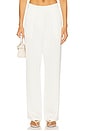 view 1 of 6 Camille Satin Trouser in Cream