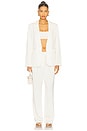 view 5 of 6 Camille Satin Trouser in Cream