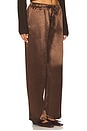 view 2 of 6 Shelby Satin Trousers in Chocolate