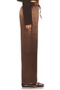 view 3 of 6 Shelby Satin Trousers in Chocolate