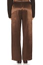 view 4 of 6 Shelby Satin Trousers in Chocolate