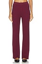 view 1 of 6 Calrine Knit Trouser in Burgundy