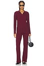 view 5 of 6 Calrine Knit Trouser in Burgundy