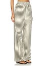 view 2 of 6 Jessie Wide Leg Beach Trouser in Olive Stripe