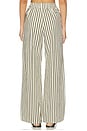 view 4 of 6 Jessie Wide Leg Beach Trouser in Olive Stripe