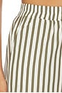 view 6 of 6 Jessie Wide Leg Beach Trouser in Olive Stripe