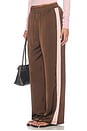 view 1 of 7 Tiffany Satin Trouser in Brown
