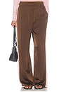 view 2 of 7 Tiffany Satin Trouser in Brown