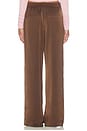 view 6 of 7 Tiffany Satin Trouser in Brown