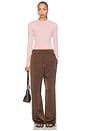 view 7 of 7 Tiffany Satin Trouser in Brown