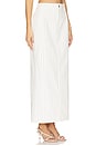 view 2 of 6 Dionne Denim Pinstripe Skirt in White