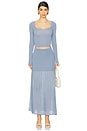view 5 of 6 Nancy Knit Maxi Skirt in Blue