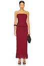 view 5 of 6 Gabby Knitted Maxi Skirt in Burgundy