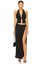 view 5 of 6 Daisy Thigh Split Maxi Skirt in Black
