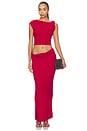 view 5 of 6 FALDA PUNTO SOFI in Deep Red