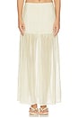 view 1 of 6 Saya Semi Sheer Maxi Skirt in Lime