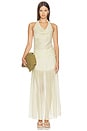 view 5 of 6 Saya Semi Sheer Maxi Skirt in Lime