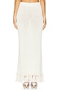 view 4 of 6 Lauryn Knit Fringe Skirt in Beige