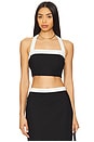 view 1 of 4 Brea Crop Halter Top in Black