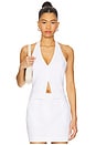 view 1 of 4 Adrienna Halter Top in White