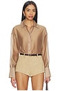 view 1 of 4 CHEMISE TRANSPARENTE GRACEY in Taupe