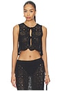 view 1 of 4 Laurenne Crochet Tie Top in Black