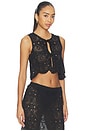 view 2 of 4 Laurenne Crochet Tie Top in Black