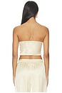 view 3 of 4 BLUSA COM LENÇO DE CETIM BRADIE in Solid Yellow