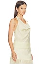 view 2 of 4 Saya Semi Sheer Halter Top in Lime