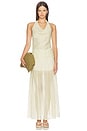view 4 of 4 Saya Semi Sheer Halter Top in Lime