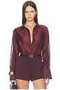 view 1 of 4 x REVOLVE Gracey Sheer Shirt in Rasin