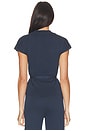 view 4 of 4 ТРИКОТАЖНЫЙ ТОП MIRABELLE  in Navy