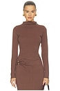 view 1 of 4 TOP MAILLE OCEANE  in Chocolate