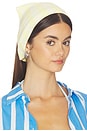 view 1 of 3 Rio Gingham Hair Scarf in Lemon Meringue Combo