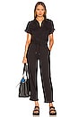 view 1 of 3 Distressed Wash Utility Jumpsuit in Black