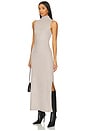 view 1 of 3 Aurora Funnel Neck Maxi Dress in Taupe Heather