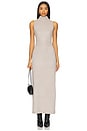 view 2 of 3 Aurora Funnel Neck Maxi Dress in Taupe Heather