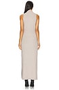 view 3 of 3 Aurora Funnel Neck Maxi Dress in Taupe Heather