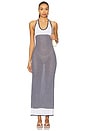 view 1 of 4 Dena Striped Halter Maxi Dress in Bleach White Mult