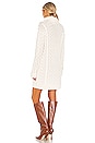 view 3 of 3 Cable Turtleneck Dress in Chalk