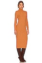 view 2 of 3 Turtleneck Cable Midi Dress in Caramel
