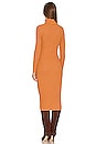 view 3 of 3 Turtleneck Cable Midi Dress in Caramel