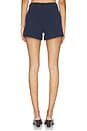 view 4 of 6 Rosalia Lace Hem Shorts in Dark Blue