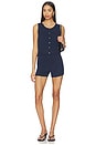 view 5 of 6 Rosalia Lace Hem Shorts in Dark Blue