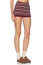 view 2 of 6 Walker Plaid Rib Shorts in Dark Cherry Combo