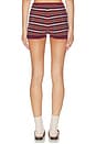 view 5 of 6 Walker Plaid Rib Shorts in Dark Cherry Combo